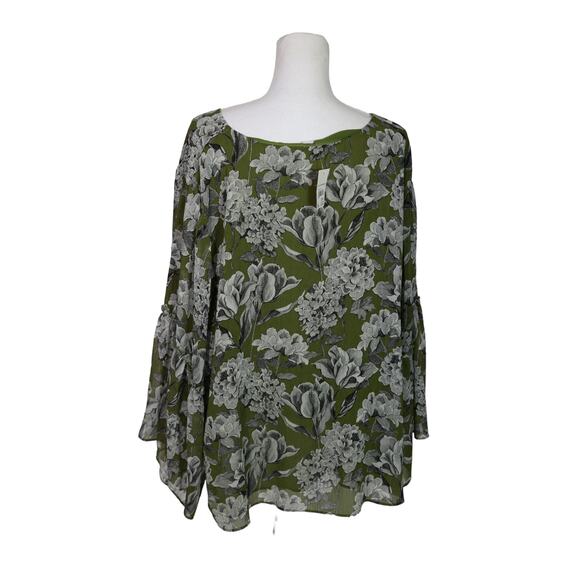 Est.‎ 1946 NWT green floral Blouse Top plus size 26/28 W - Picture 1 of 6
